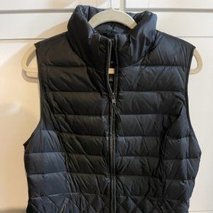 Talbots Black Feather down Puffer vest size large
